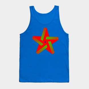 The design is green and red. Tank Top